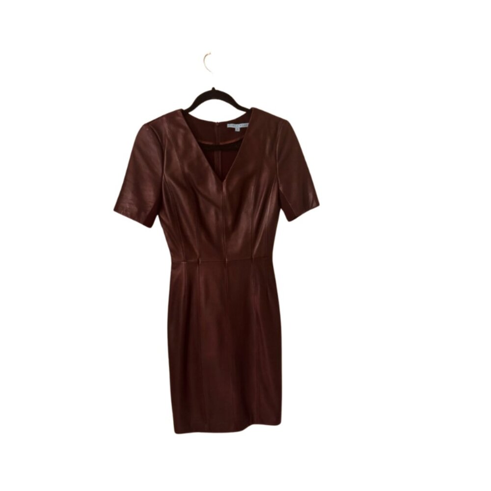 ANTONIO MELANI size 0 - burgundy “leather” dress